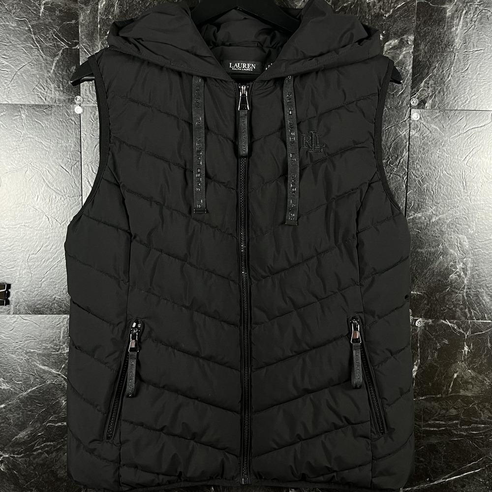 Polo Ralph Lauren Women's Black Quilted Puffer Vest Medium
